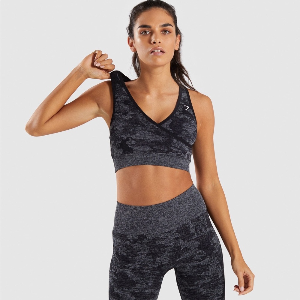 Gymshark Camo Top and Leggings Set